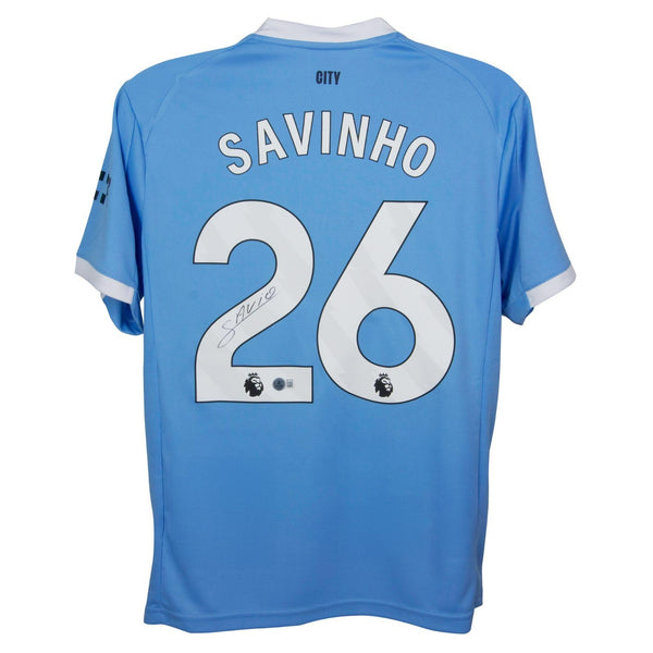 Savinho Signed Manchester City FC Jersey (Beckett) Winger / Brazil National Team