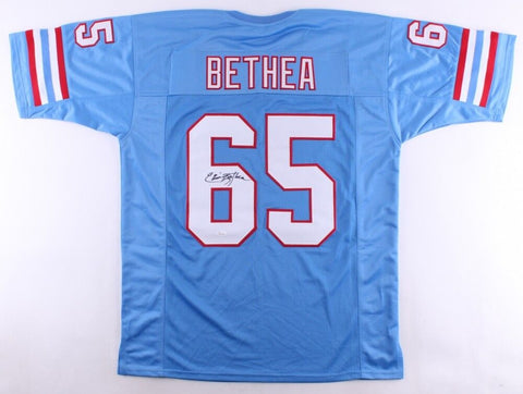 Elvin Bethea Signed Houston Oilers Jersey (Sports Intg) 8xPro Bowl Defensive End