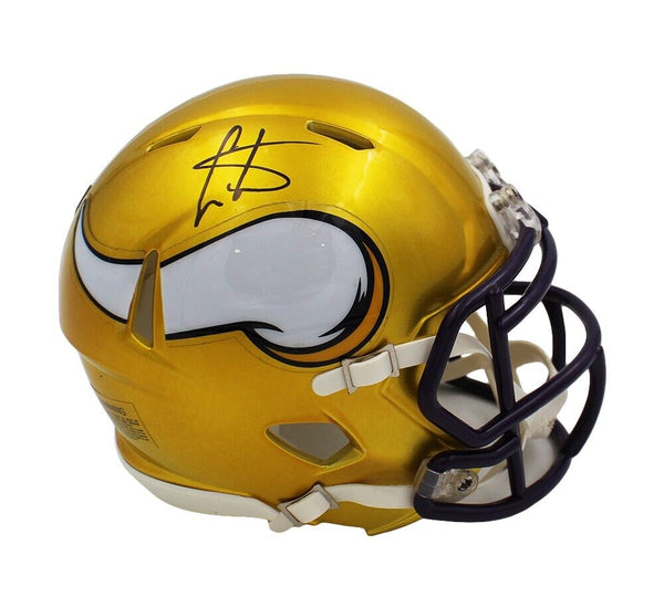 Cris Carter Signed Minnesota Vikings Speed Flash Mini Helmet