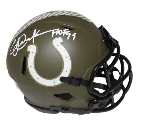 Eric Dickerson Signed Indianapolis Colts Salute Mini Helmet HOF Beckett 40378