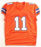 Troy Franklin Signed Denver Broncos Pro Cut Jersey (Beckett) 2024 Rnd Pck Oregon