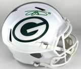 Packers JAYDEN REED Signed Full Size Replica ALTERNATE WHITE Helmet AUTO - BAS