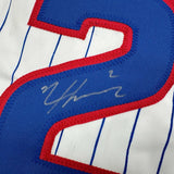 Autographed/Signed Nico Hoerner Chicago Baseball Jersey Beckett BAS COA