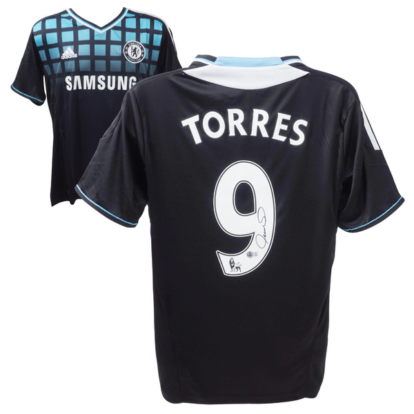 Fernando Torres Signed Chelsea FC Away Soccer Jersey #9 with Beckett COA