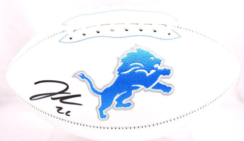 Jahmyr Gibbs Autographed Detroit Lions Logo Football - Fanatics *Black