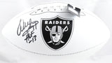 Warren Sapp Autographed Raiders Logo Football HOF - Beckett W Hologram