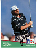 John Adams Autographed 1991 Pro Set #187 Trading Card Beckett 44831