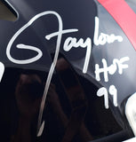 Parcells Taylor Signed Giants F/S 81-99 Speed Authentic Helmet w/HOF-Beckett W