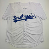 Autographed/Signed Rick Monday Los Angeles LA White Jersey Beckett COA