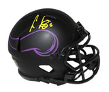 Cris Carter Autographed Minnesota Vikings Mini Helmet Eclipse Beckett 40639