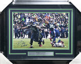 Bobby Wagner Autographed Framed 12x18 Photo Seahawks "Go Hawks!" MCS Holo #64045