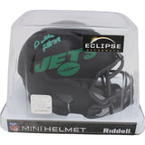 Darrelle Revis Autographed New York Jets Eclipse Mini Helmet Beckett 48121