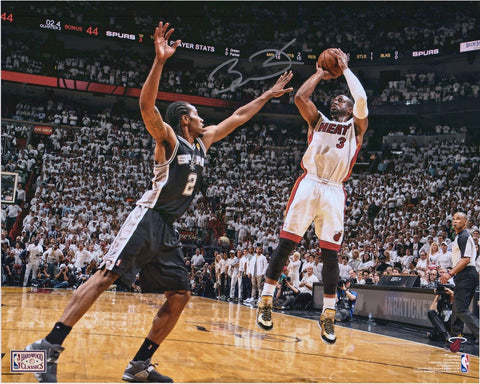 Dwyane Wade Heat Signed 16x20 2013 Finals Shot vs, San Antonio Spurs Photo