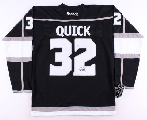 Jonathan Quick Signed Kings Jersey (PSA) 2X Stanley Cup Champ Goalie 2012 & 2014