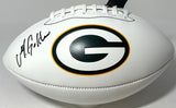 Packers MATTHEW GOLDEN Signed Wilson White Panel GreenBay LOGO Football AUTO BAS
