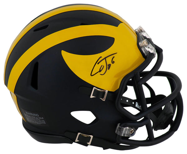 Cornelius Johnson Signed Michigan Riddell Speed Mini Helmet - (SCHWARTZ COA)