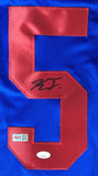 Kayvon Thibodeaux New York Signed Alternate Blue Football Jersey JSA Hologram