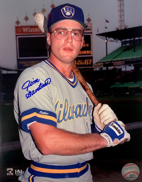 1976-92 Milwaukee Brewers AL Champion JIM GANTNER Signed 8x10 Photo #2 AUTO