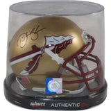 Derrick Brooks Autographed/Signed Florida State Mini Helmet Beckett WIT 54757