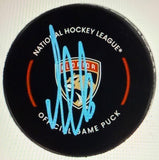 Aleksander Barkov Signed Florida Panthers Logo Puck Beckett/ 2xStanley Cup Champ