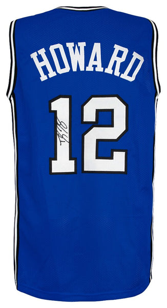 Dwight Howard (MAGIC) Signed Blue Custom Basketball Jersey - (SCHWARTZ COA)