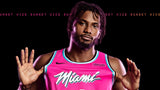 Udonis Haslem Signed Heat Miami Vice Pink Jersey (Beckett) 3xNBA World Champion