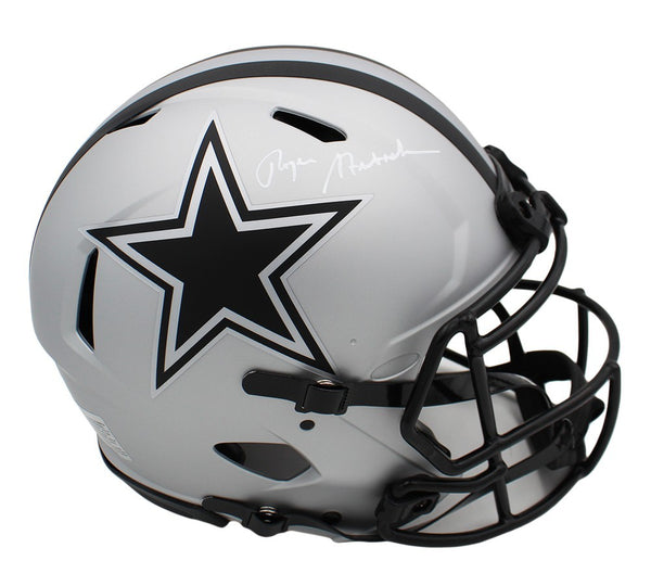 Roger Staubach Signed Dallas Cowboys Speed Authentic Rave NFL Helmet