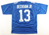 Odell Beckham Jr. Signed New York Giants Jersey (Beckett) Back with the G-Men