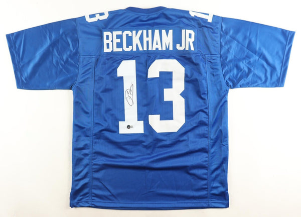 Odell Beckham Jr. Signed New York Giants Jersey (Beckett) Back with the G-Men