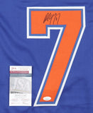 Paul Coffey Signed Edmonton Oilers Blue Jersey (JSA COA) 4xStanley Cup Champ