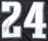 Andrew Mukuba Philadelphia Signed Black Pro Cut Football Jersey JSA QR Hologram