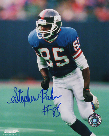 Stephen Baker Signed New York Giants Blue Jersey Action 8x10 Photo - (SS COA)