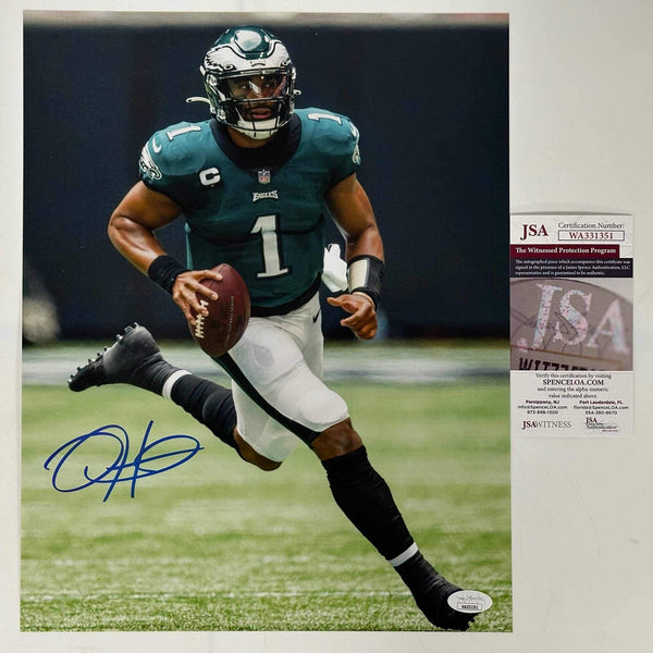 Autographed/Signed Jalen Hurts Philadelphia Eagles 11x14 Photo JSA COA #1