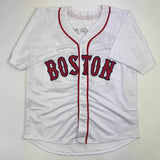 Autographed/Signed Garrett Crochet Boston White Baseball Jersey JSA COA