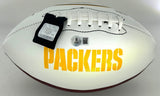 Packers ROBERT BROOKS Signed White Panel Green Bay LOGO Football AUTO w/ SB XXXI