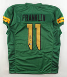 Troy Franklin Signed Oregon Ducks Pro Cut Jersey (Beckett) 2024 Round Pk Broncos