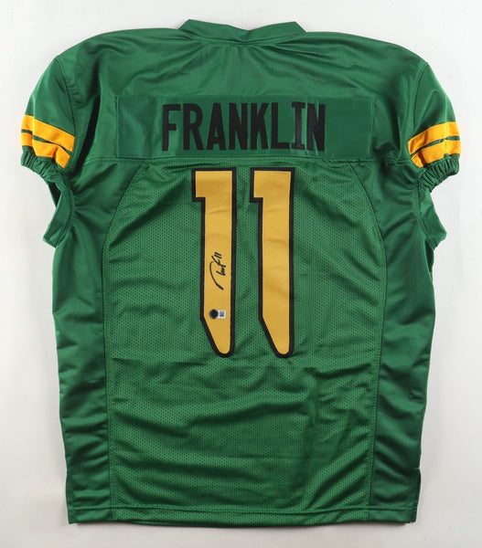 Troy Franklin Signed Oregon Ducks Pro Cut Jersey (Beckett) 2024 Round Pk Broncos