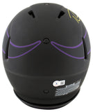 Randy Moss & Justin Jefferson Signed Eclipse F/S Speed Proline Helmet BAS Wit