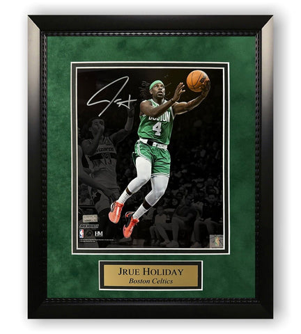 Jrue Holiday Boston Celtics Signed Autographed 8x10 Photo Framed To 11x14