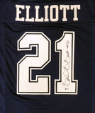 Dallas Cowboys Ezekiel Elliott Autographed Signed Blue Jersey Beckett BAS