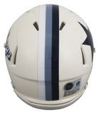 Cowboys Dak Prescott Signed Retro Speed Mini Helmet W/ Case BAS Witnessed