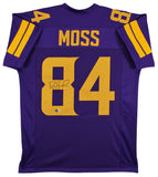 Randy Moss Authentic Signed Purple Color Rush Pro Style Jersey BAS Witnessed