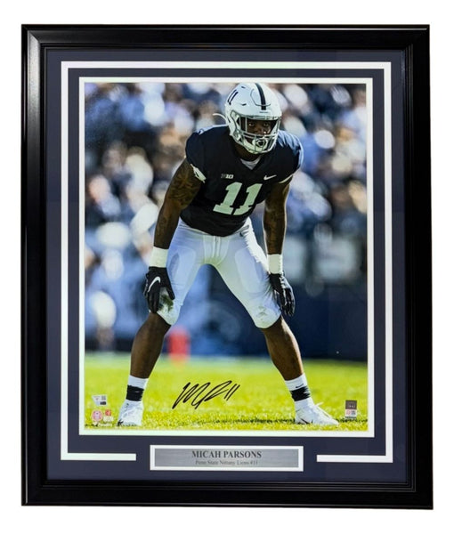 Micah Parsons Signed Framed 16x20 Penn State Nittany Lions Photo Fanatics