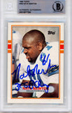 Nate Newton Autographed 1989 Topps #392 Slabbed BAS 39889