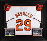Samuel Basallo Authentic Signed White Pro Style Framed Jersey BAS Witnessed