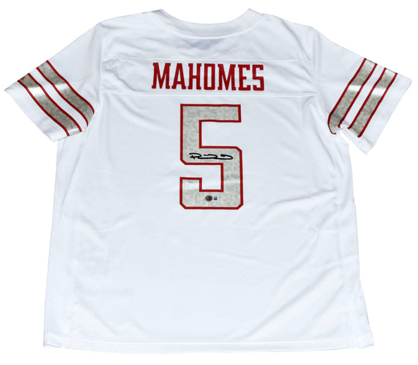 PATRICK MAHOMES SIGNED TEXAS TECH RED RAIDERS #5 ADIDAS GALVANICED JERSEY - BACK