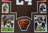 FRAMED CLEVELAND BROWNS NICK CHUBB AUTOGRAPHED SIGNED JERSEY JSA COA