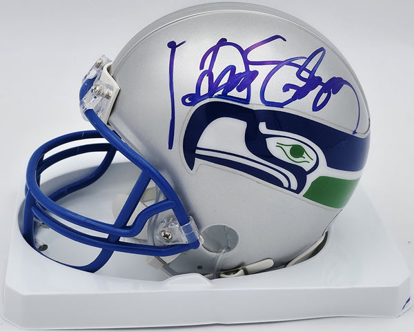 Kenny Easley Autographed Seahawks Throwback Silver Mini Helmet Beckett BS30071