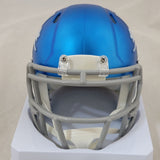 BARRY SANDERS SIGNED DETROIT LIONS ALTERNATE SPEED MINI HELMET BECKETT QR