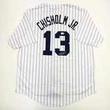Autographed/Signed Jazz Chisholm Jr. New York Pinstripe Baseball Jersey BAS COA